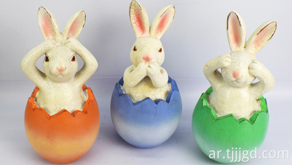مصباح راتنج الفناء على شكل أرنب Courtyard Resin Lamp Rabbit Shaped